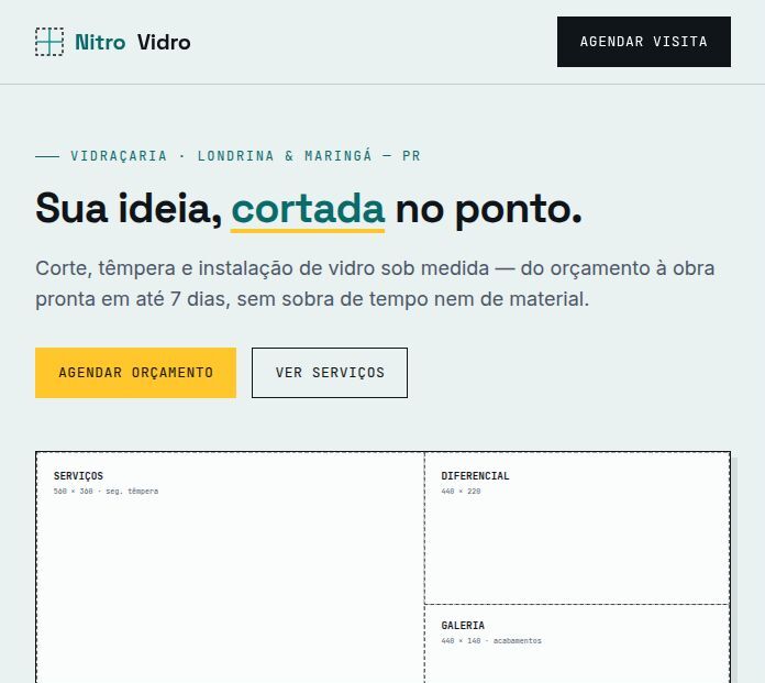 NitroVidro — Corte sob medida
